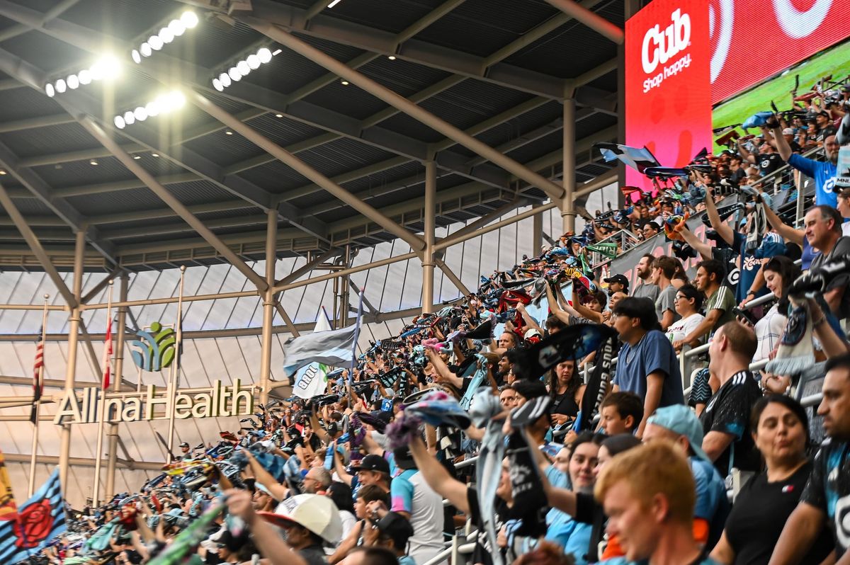 There were a lot more fans for this game against Vancouver than for the game against Tigres. Seen here: a shot of the Wonderwall.