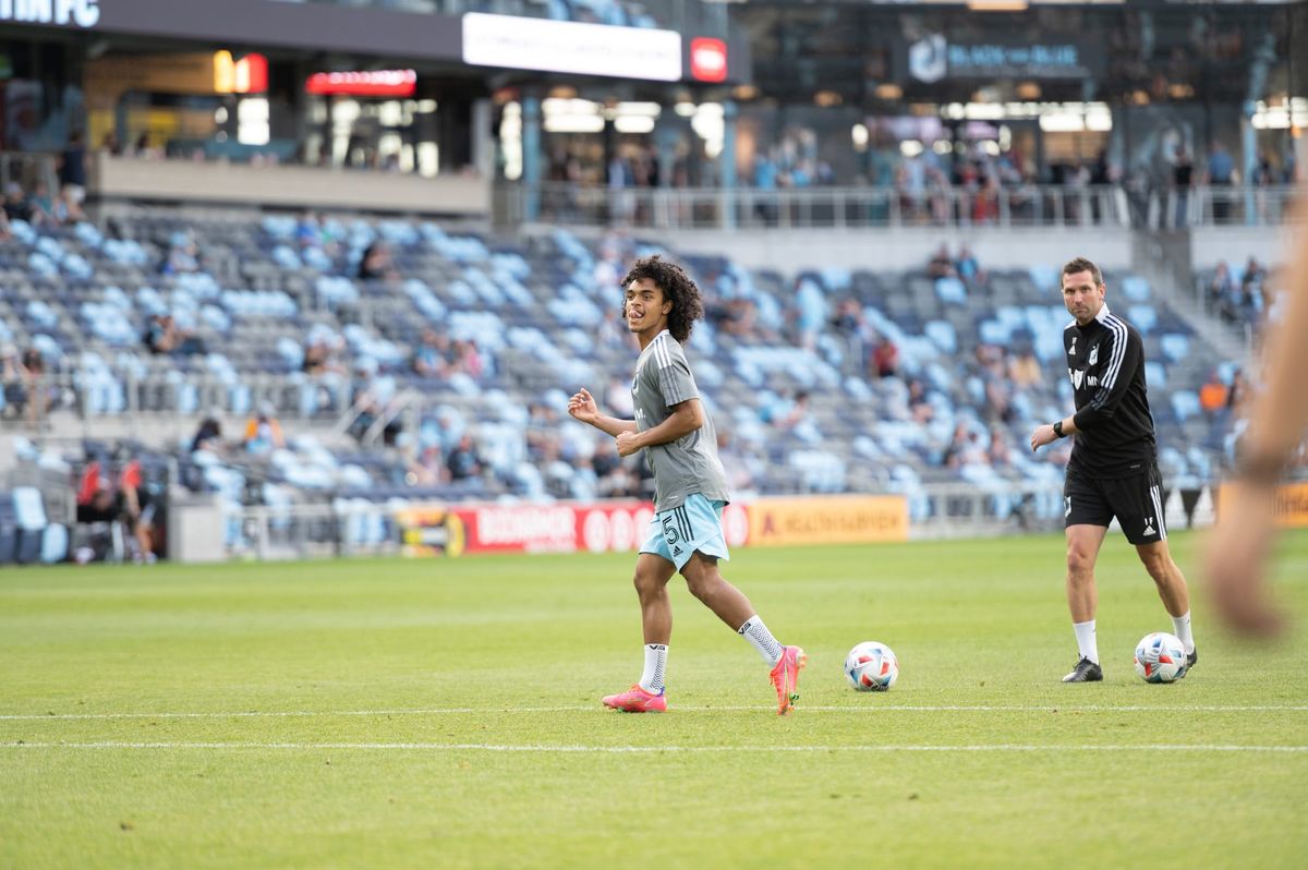 A much younger Aziel Jackson, pictured with MNUFC in 2021.