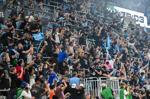 A picture of the Wonderwall celebrating Minnesota's third goal against Orlando City.