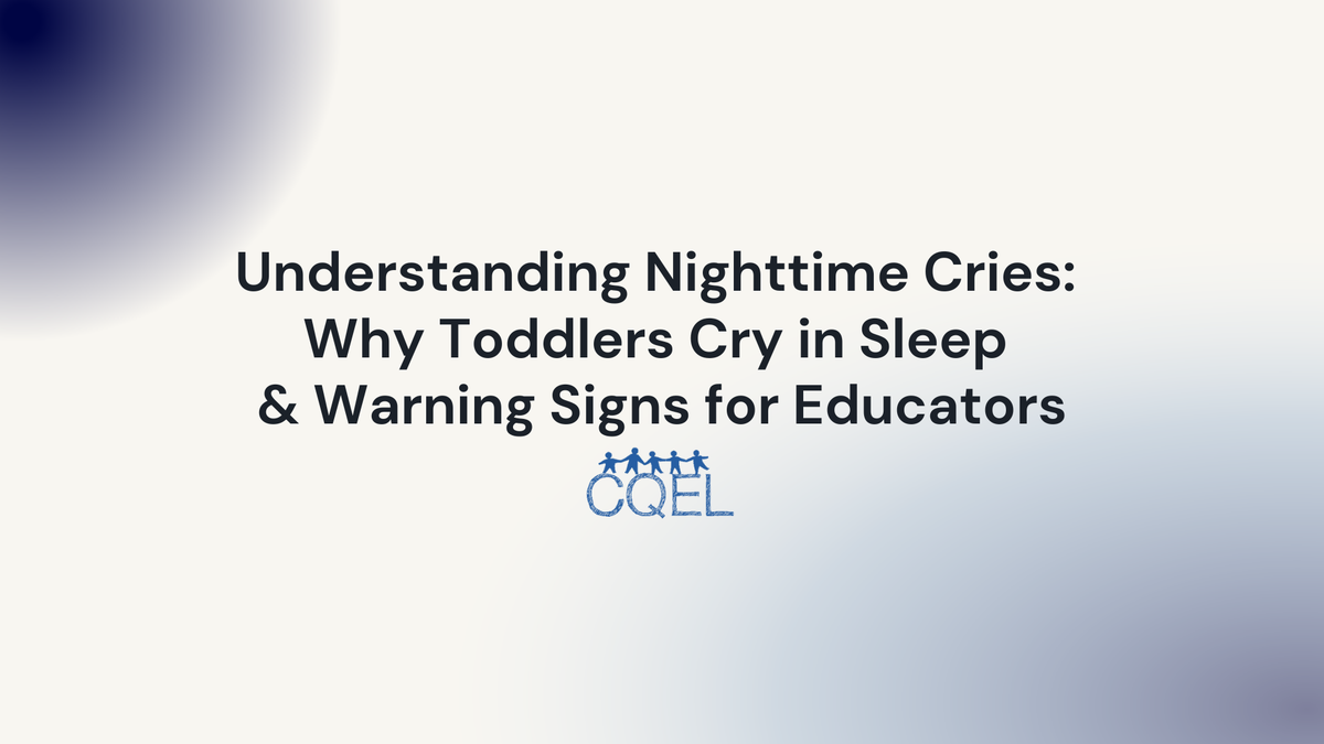 Understanding Nighttime Cries: Why Toddlers Cry in Sleep & Warning Signs for Educators