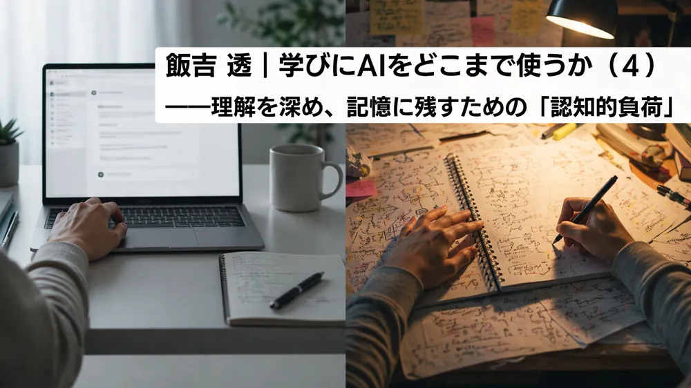 学びにAIをどこまで使うか（４）――理解を深め、記憶に残すための「認知的負荷」