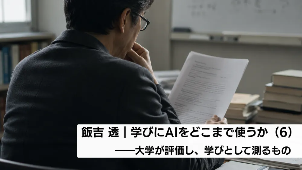 学びにAIをどこまで使うか（６）――大学が評価し、学びとして測るもの