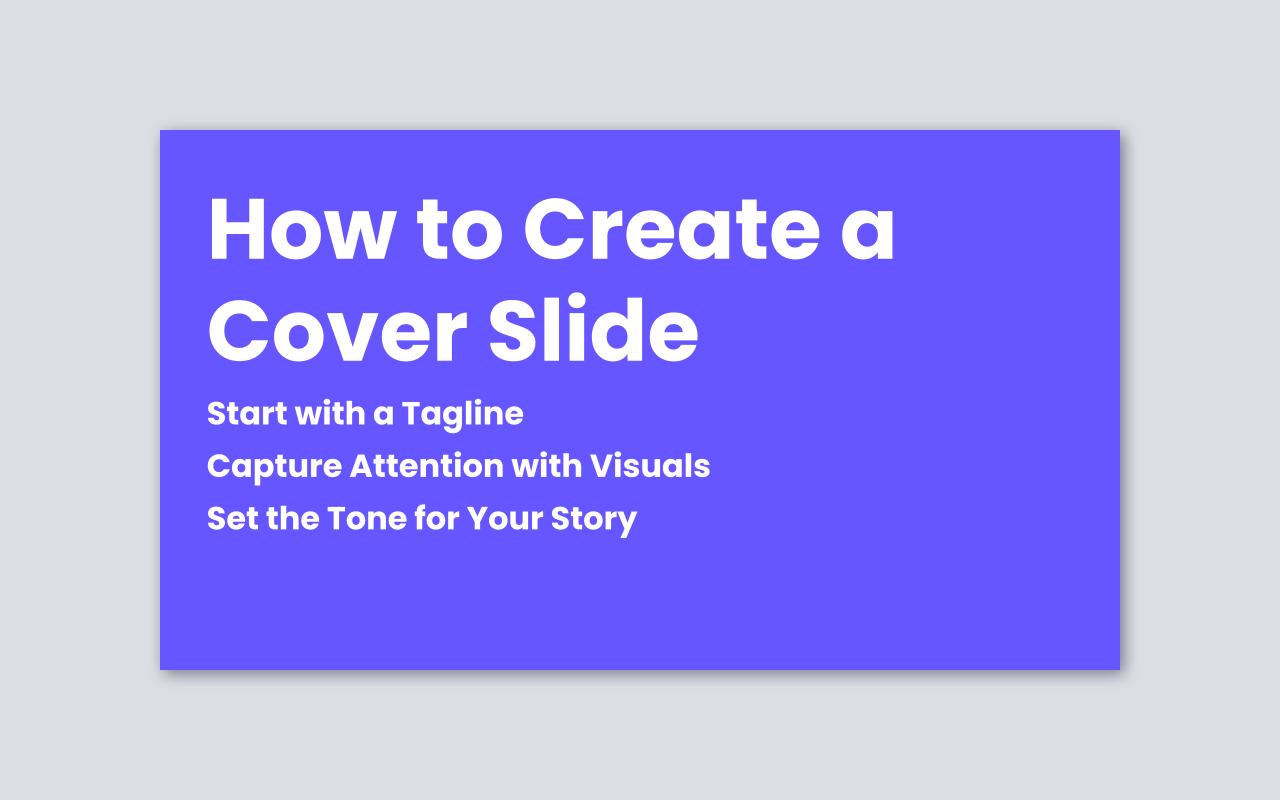How to Create a Cover Slide