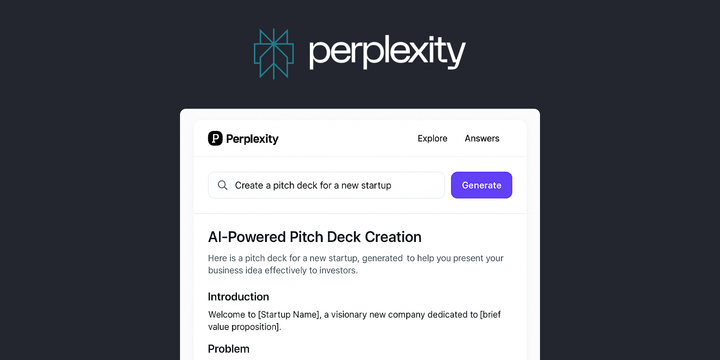 How to Create a Pitch Deck with Perplexity AI