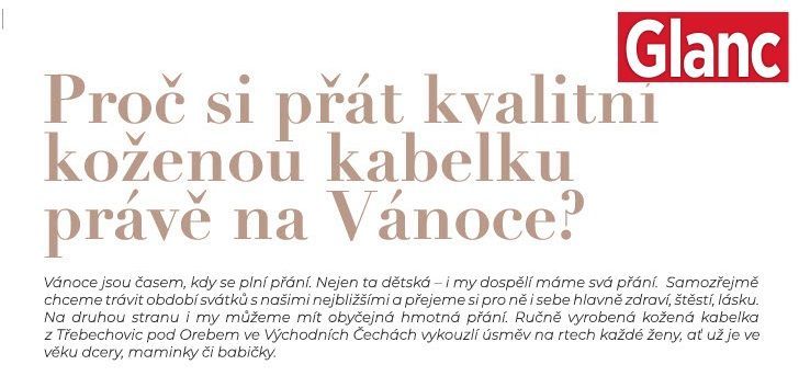 Kabelky ELEGA v časopisu Glanc