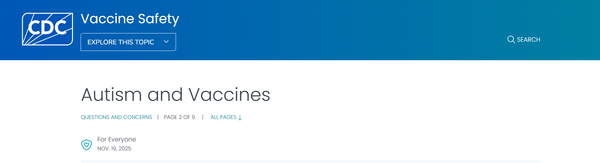 CDC Launches New Website Correlating Data on Autism and Vaccines