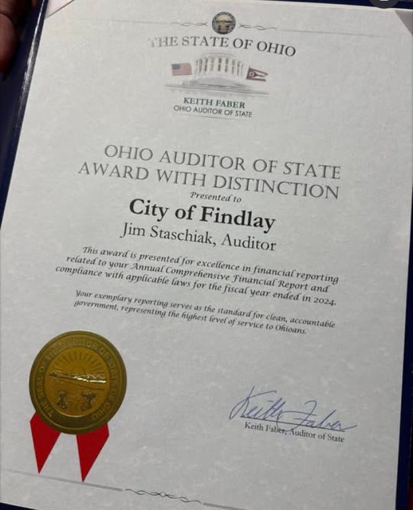 Findlay Auditor Earns Finance Award