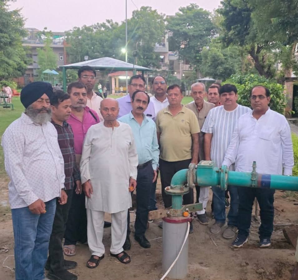 तिकोना पार्क में मार्किट कमेटी के चेयरमैन पंकज विरमानी ने नए पानी के ट्यूबवेल का किया शुभारंभ