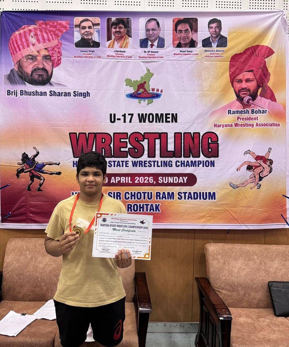 जिला पलवल के गांव सिहौल की बेटी मनीषा ने कुश्ती प्रतियोगिता में जीता गोल्ड मेडल