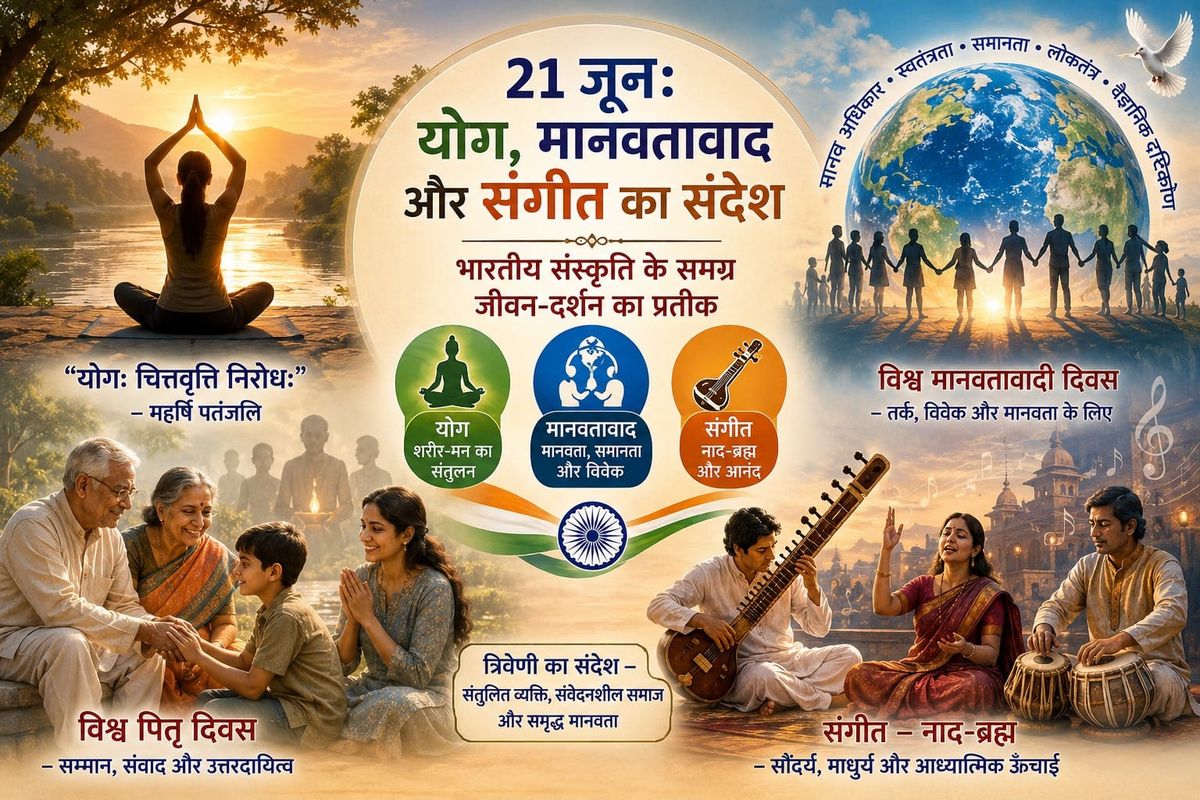 21 जून: योग, मानवतावाद और संगीत का संदेश भारतीय संस्कृति के समग्र जीवन - दर्शन