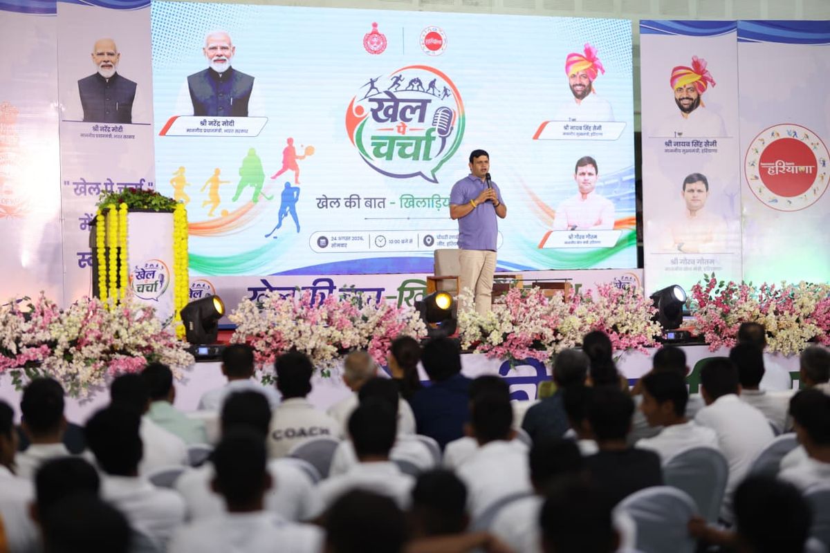 जींद से शुरू हुआ प्रदेशव्यापी ‘खेल पे चर्चा’ अभियान, खिलाड़ियों से गौरव गौतम ने किया सीधे संवाद