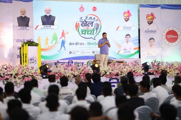 जींद से शुरू हुआ प्रदेशव्यापी ‘खेल पे चर्चा’ अभियान, खिलाड़ियों से गौरव गौतम ने किया सीधे संवाद