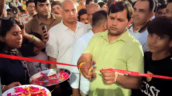 पलवल को मिली पहली सिंथेटिक टेनिस कोर्ट की सौगात, गौरव गौतम ने किया उद्घाटन