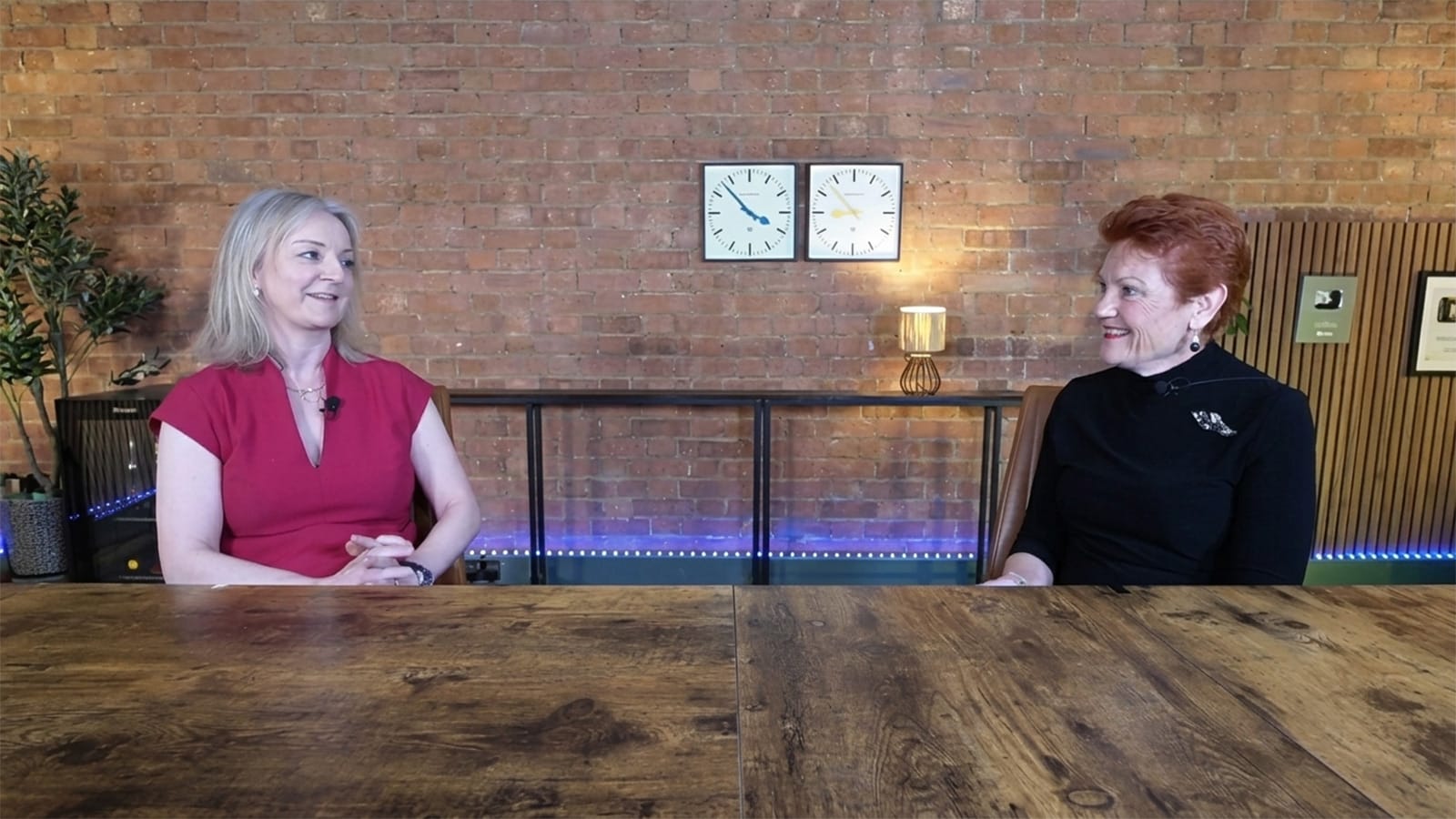 Pauline Hanson with Liz Truss in London.