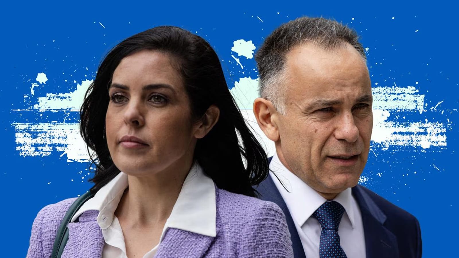 Moira Deeming and John Pesutto pictured together at a media event.