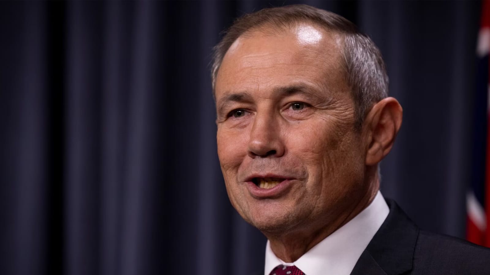 WA Premier Roger Cook speaking during a Sky News interview