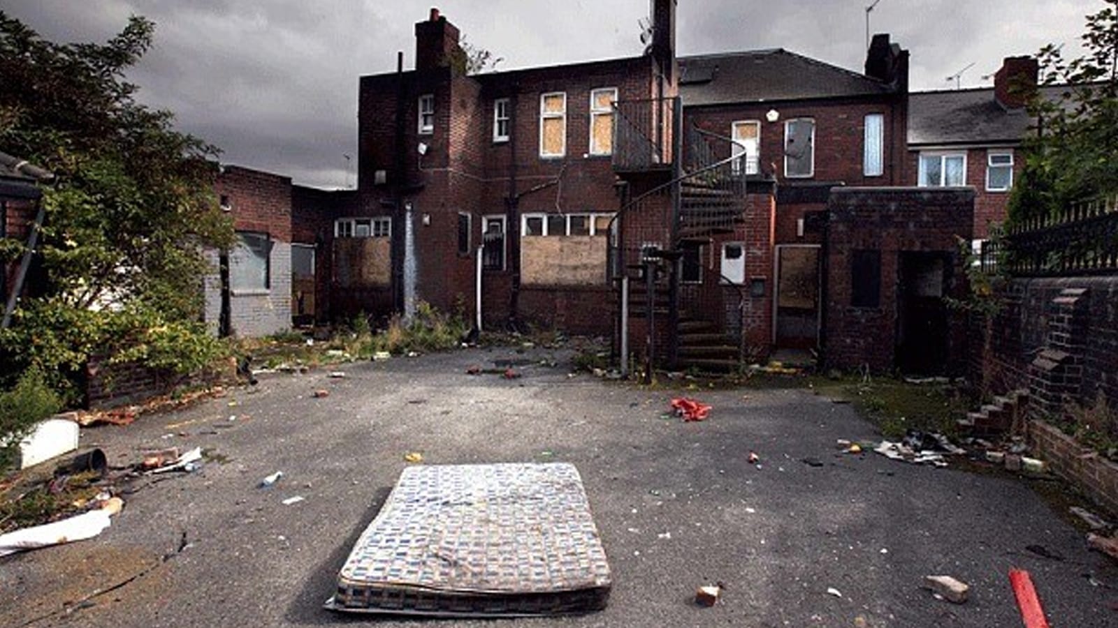 A street in Rotherham where grooming gang victims were taken.