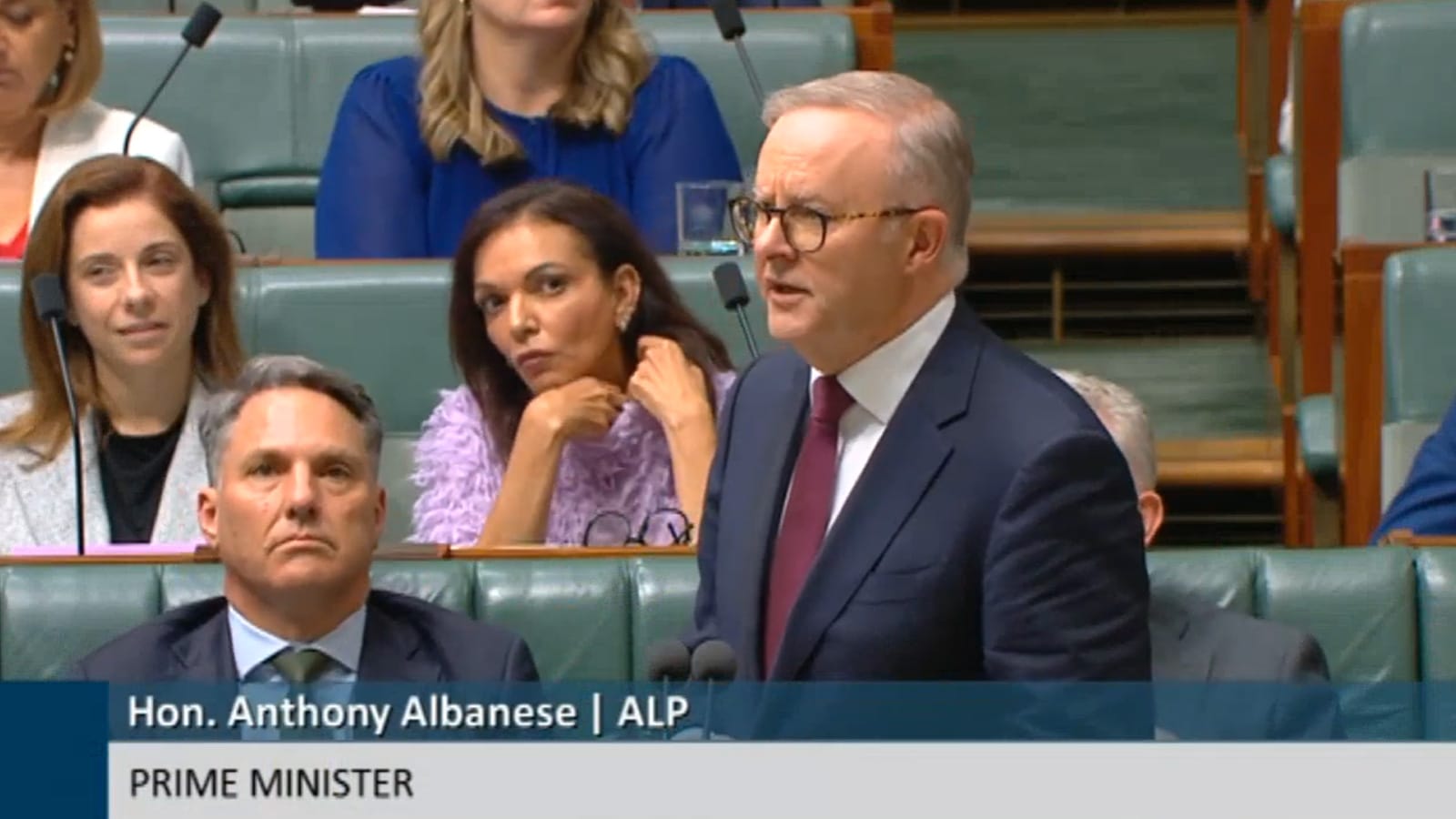 Anthony Albanese speaking in Question Time in the House