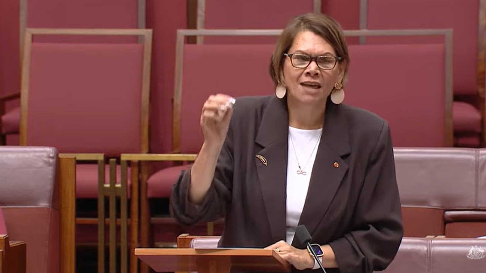 Dorinda Cox in the Senate chamber during the taxation urgency debate