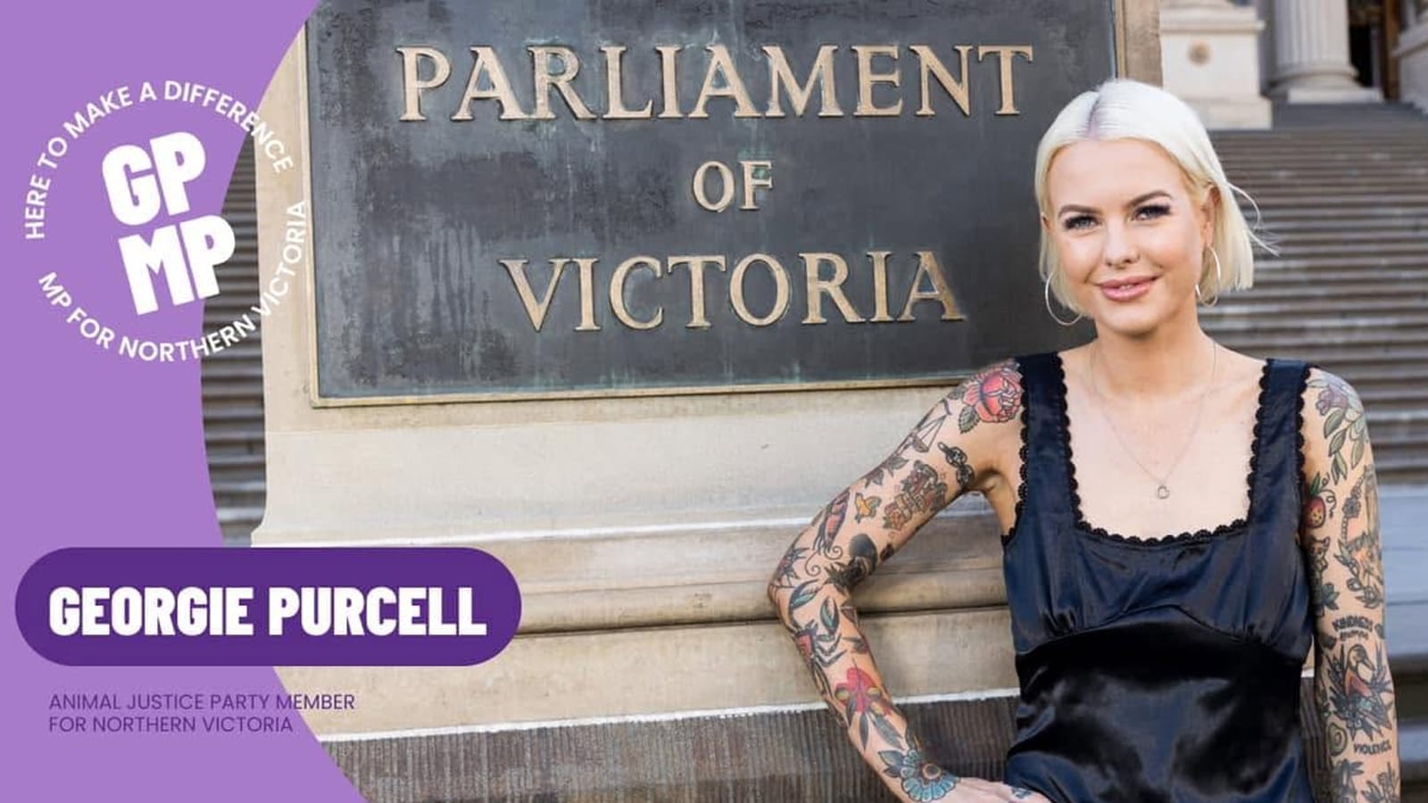 Georgie Purcell, Animal Justice Party MP for Northern Victoria