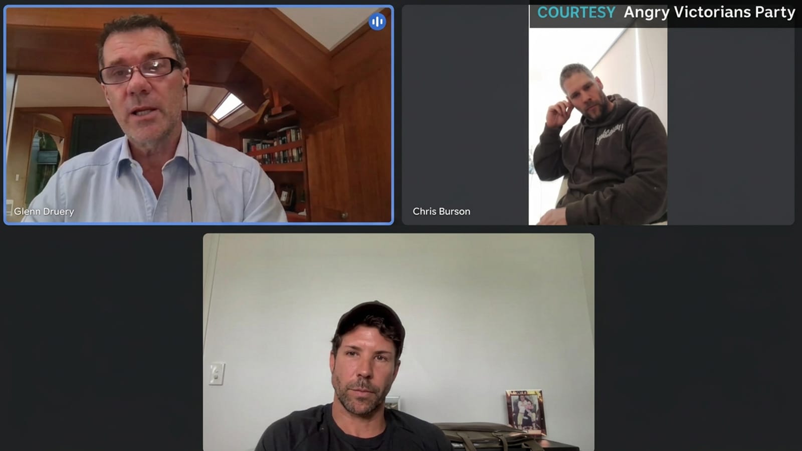 Chris Burson and Heston Russell with the preference operative they recorded
