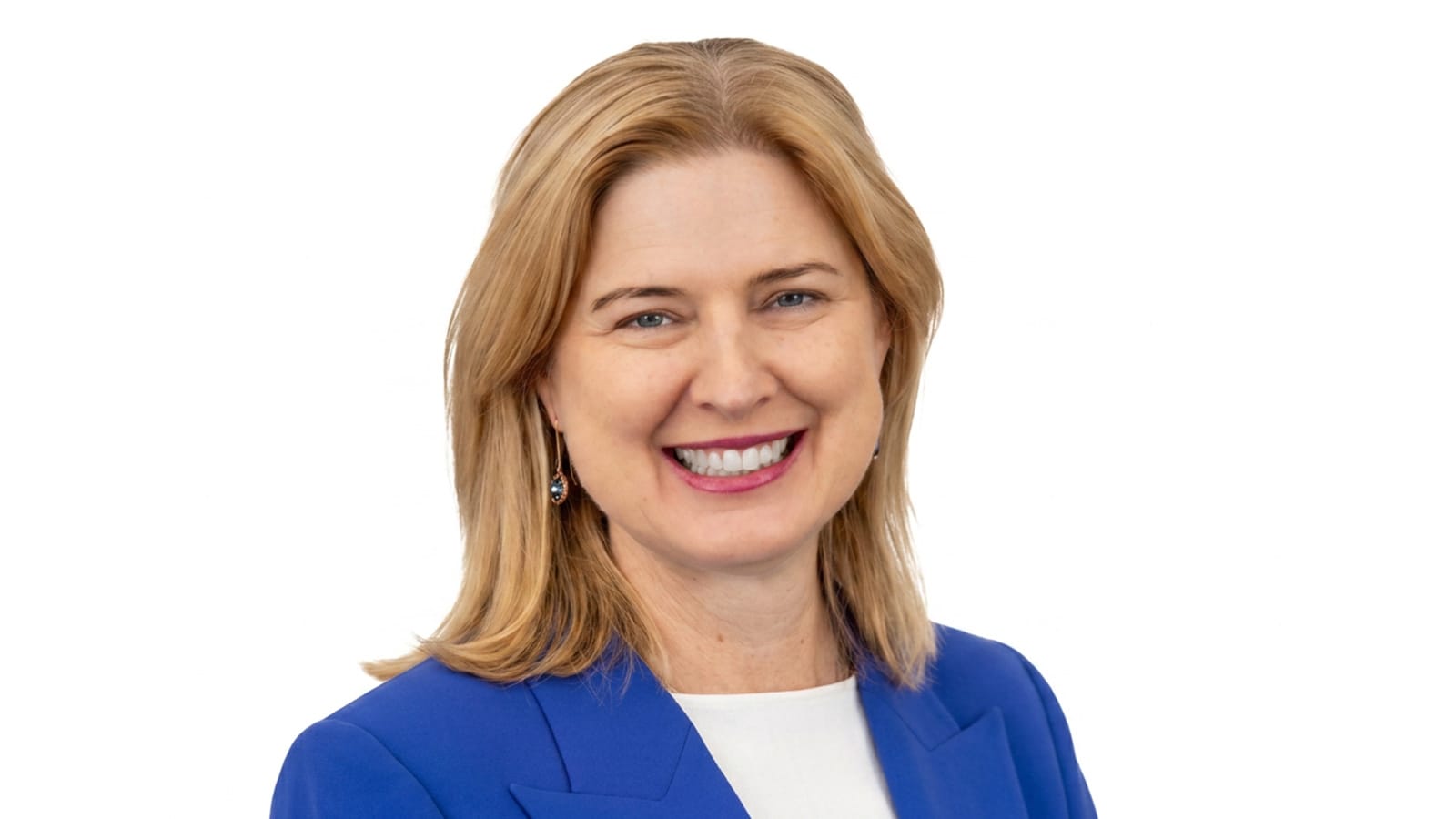 Julie Collins in an official portrait wearing a blue blazer.