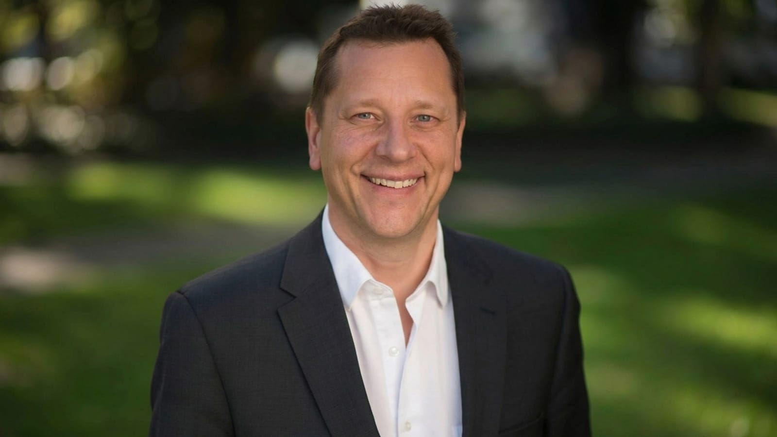 NSW Planning Minister Paul Scully in a park