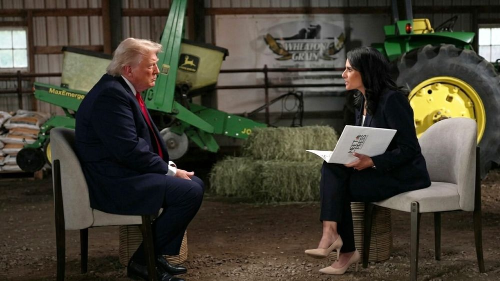 Trump walked out of Meet the Press after telling Welker that US elections are crooked, Iran tolls were ending and her pushback was over.