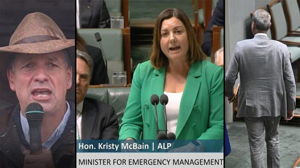 Angus Taylor says Kristy McBain lied about him and rural firefighters
