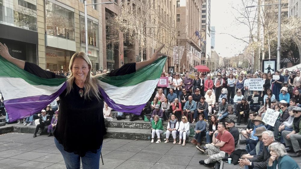 Chalk and cowardice: Trans activists vanish from Sydney women’s rights rally as Kirralie Smith speaks