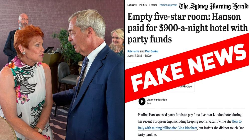 One Nation opens its books: Hanson says Expedia records torch the SMH's empty hotel room story