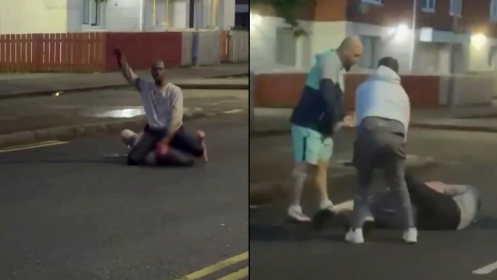 Attempted beheading on a north Belfast street as bystanders charge in and pin attacker down