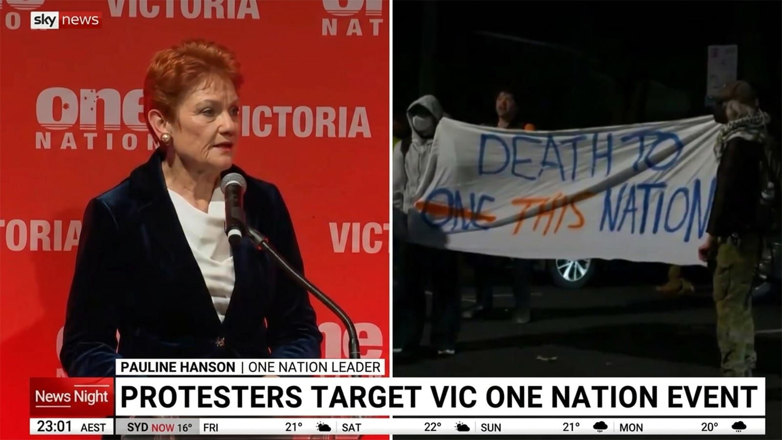 "Die Pauline": the anti hate protest was the only place hate was recorded on Friday night