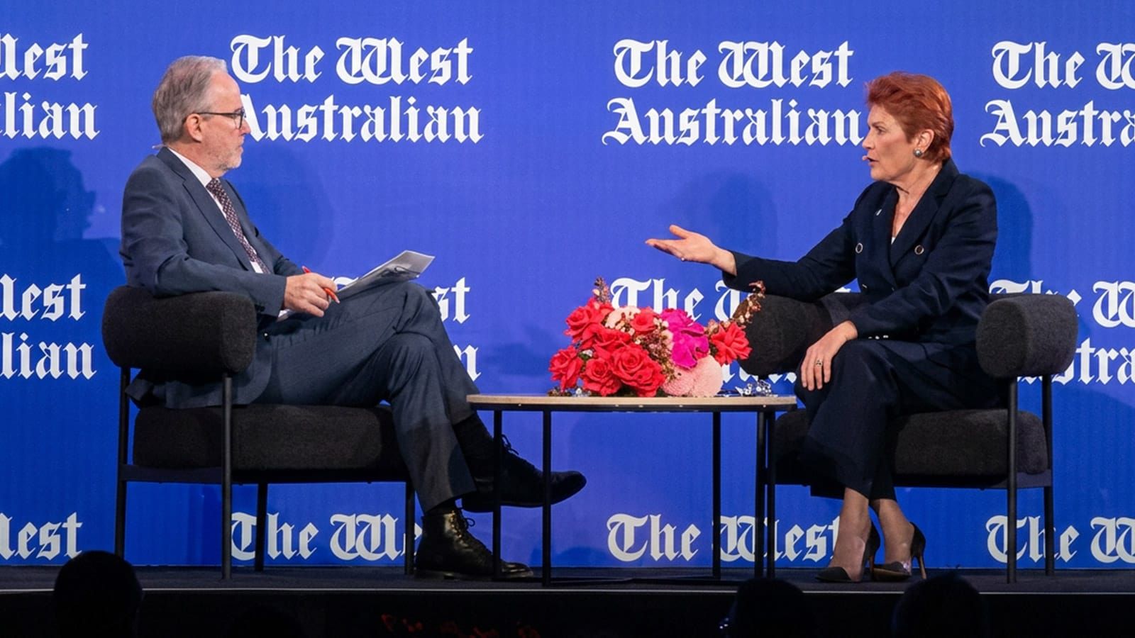 Christopher Dore tried a gotcha on Pauline Hanson and his own paying crowd booed him for it
