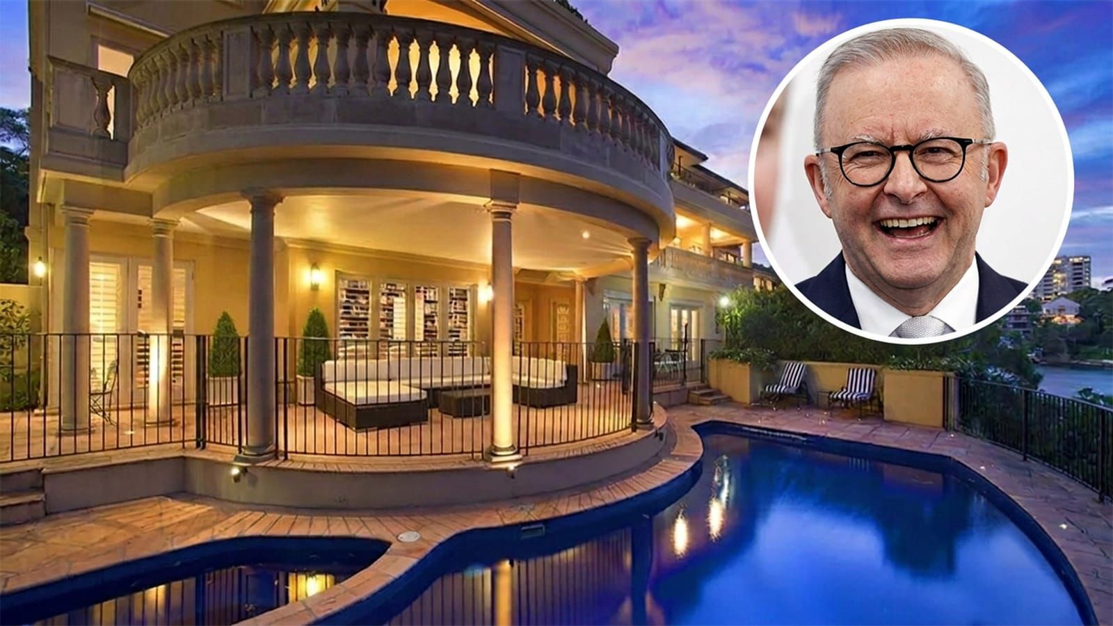 The tax office appears on the title of the Point Piper mansion where Albanese dined for Labor