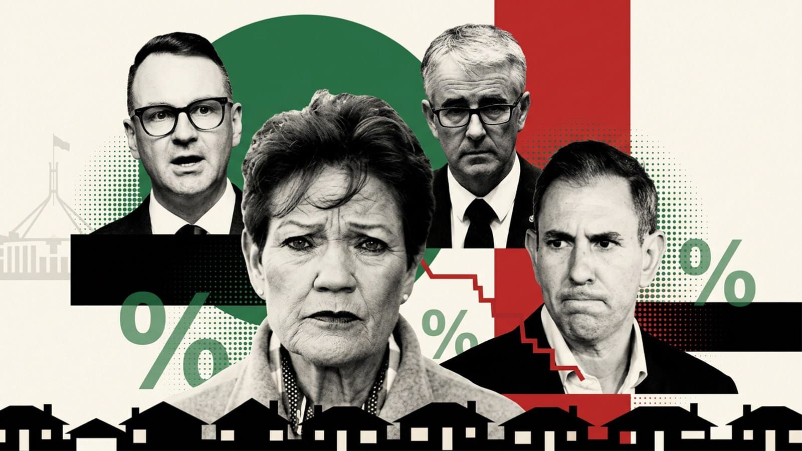 Composite of Bragg, Hanson, Rennick and Chalmers over housing graphics