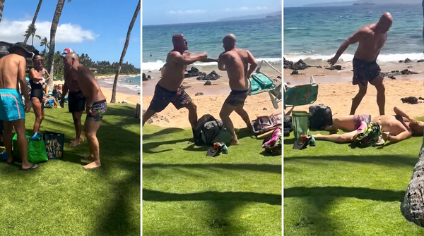 Left-wing Democrat Kirill Basin knocked out cold on a Maui beach and now held on US$1 million bail