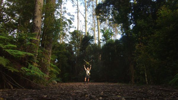 Hiking along Gibraltar-Washpool world heritage walk trail, Northern NSW