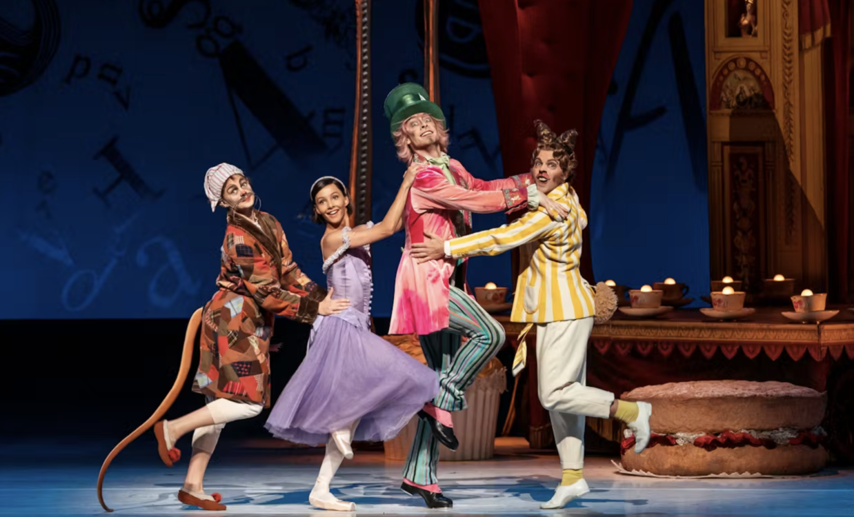 A scene from the ballet Alice's Adventures in Wonderland at Royal Opera House in London. 