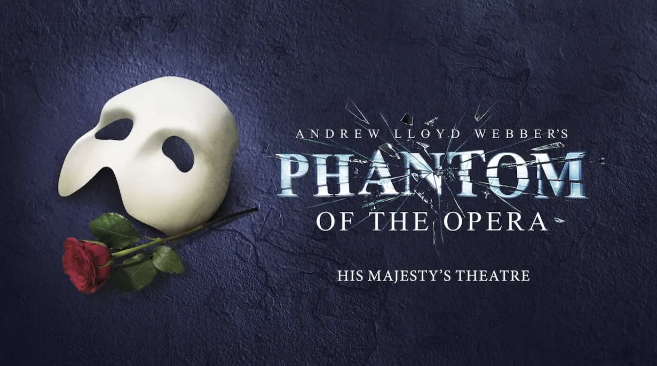 The poster for the iconic Andrew Lloyd Webber's Phantom of the Opera musical.
