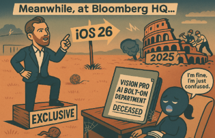Mark Gurman leapfrogs iOS19, call for jump to iOS26, and suffers a spatial anomaly