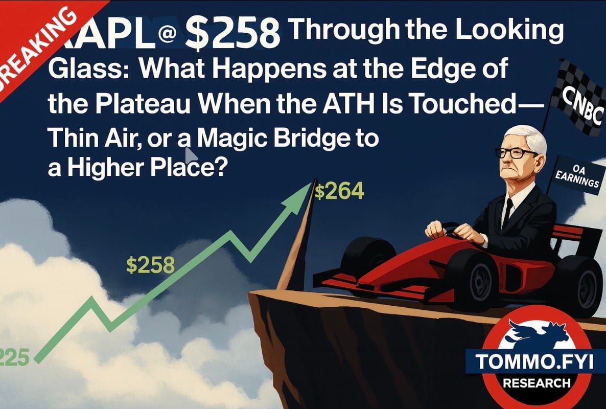 AAPL @ $258 Through the Looking Glass: What Happens at the Edge of the Plateau When the ATH Is Touched — Thin Air, or a Magic Bridge to a Higher Place?