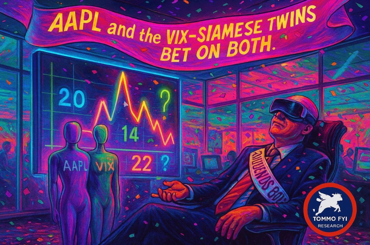 AAPL and the VIX: Siamese Twins in a Market That Forgot Risk Exists. Hedge, Don’t Edge Yourself