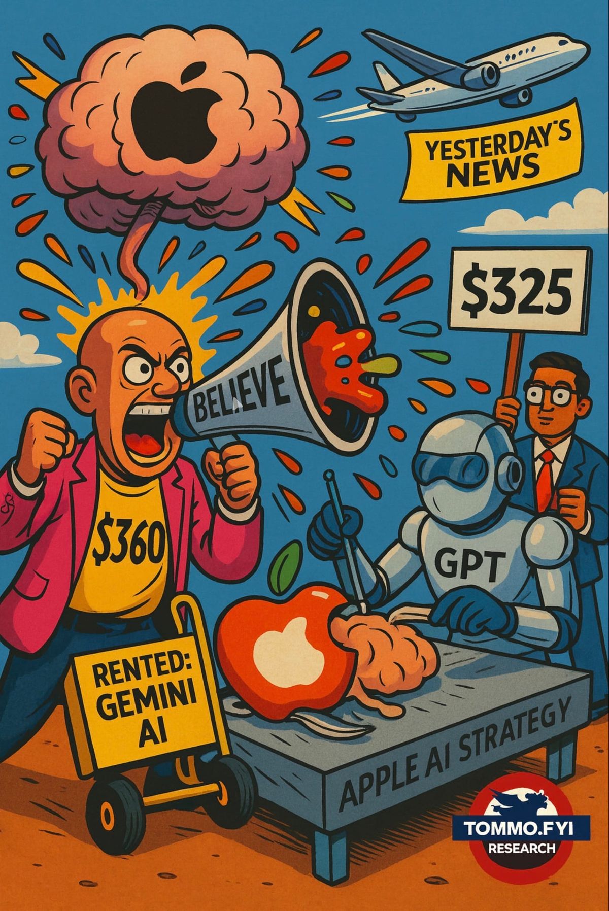 Apple Rents Its Brain. Dan Ives Shouts $360. GPT Does the Autopsy — It’s a Bloodbath (em-dashes included).