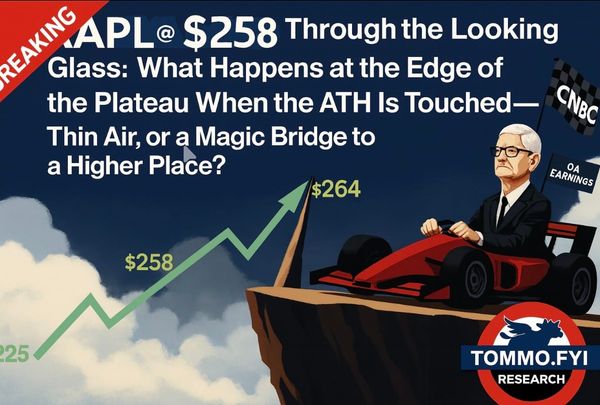 AAPL @ $258 Through the Looking Glass: What Happens at the Edge of the Plateau When the ATH Is Touched — Thin Air, or a Magic Bridge to a Higher Place?