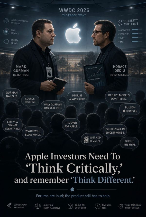Apple Investors Need To “Think Critically,” and remember “Think Different,” for WWDC 2026