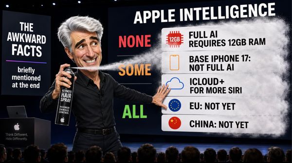 Craig’s Hairspray Can’t Hide Apple Intelligence’s 12GB and iCloud+ Catch
