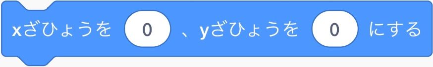 x座標とy座標を決めるブロック x座標とy座標を決めるブロック