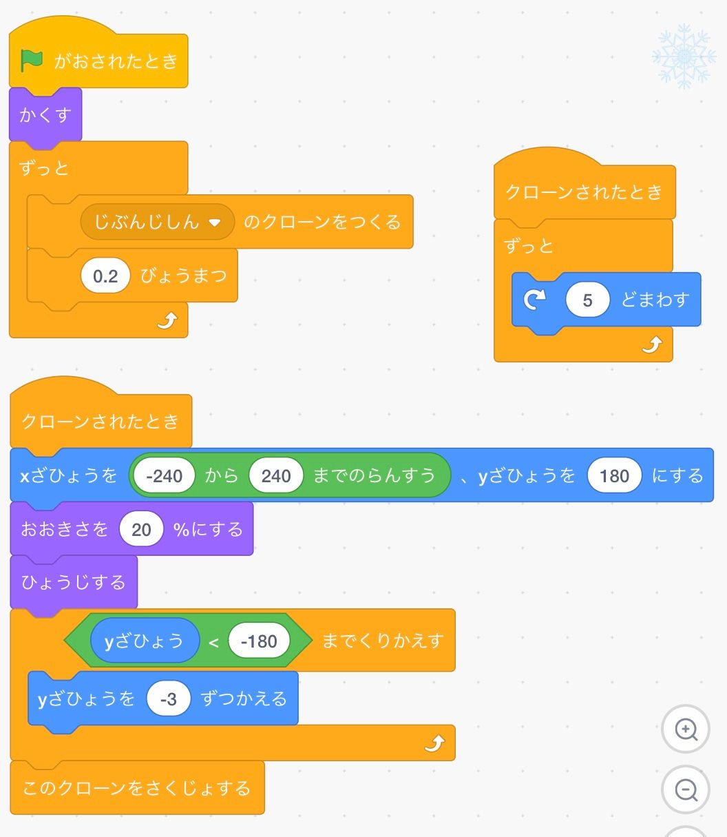 雪の結晶のコード 雪の結晶のコード