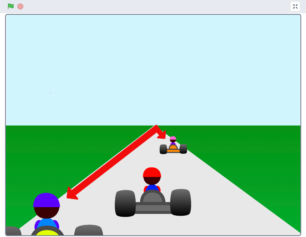 車が道路の向こう側から近づいてくる様子 車が道路の向こう側から近づいてくる様子
